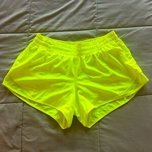 LuluLemon High Light yellow shorts